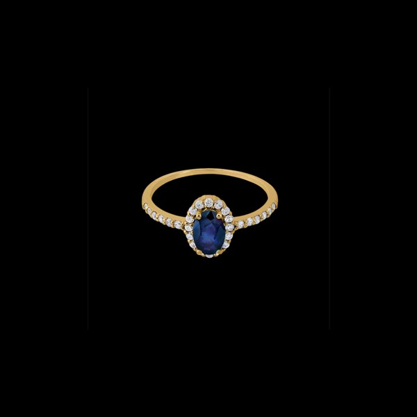 Anillo Petite de oro y zafiro Aurisse