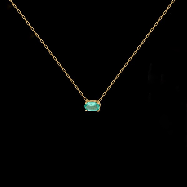 Colgante Petite de oro y esmeralda Joran