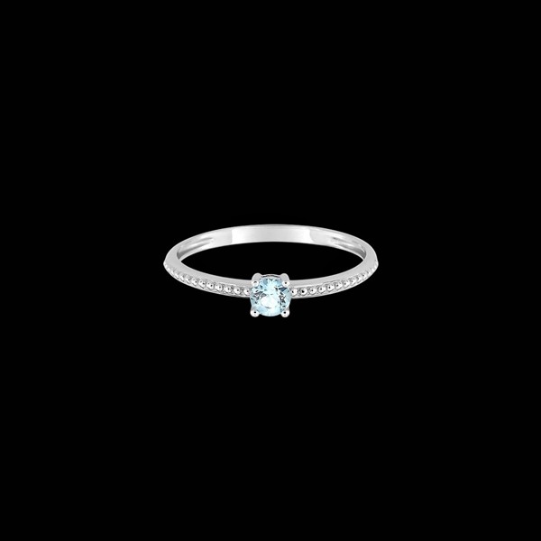 Anillo Forever de oro blanco y topacio azul Community