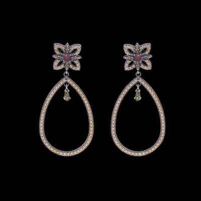 Pendientes Enigma de plata y turmalina Mirage