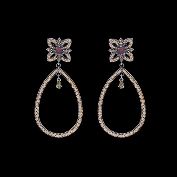 Pendientes Enigma de plata y turmalina Mirage