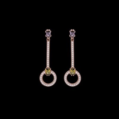 Pendientes Havana de plata rosa Gibara