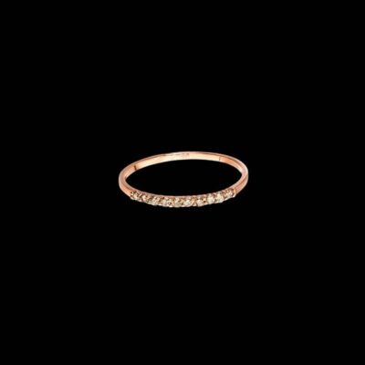 Anillo Endless de oro rosa y diamantes brown Line
