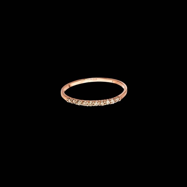 Anillo Endless de oro rosa y diamantes brown Line
