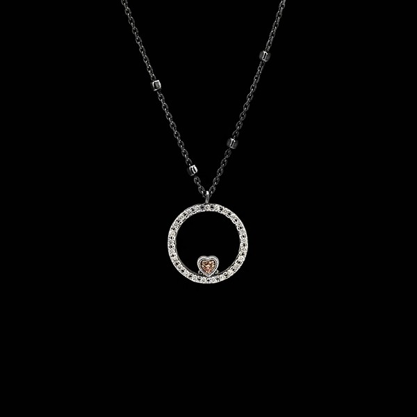 Colgante Enigma de plata Corazón champagne