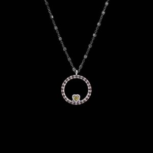 Colgante Enigma de plata Corazón verde