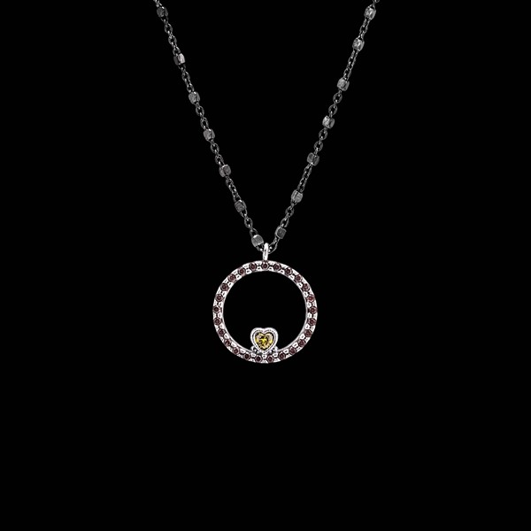 Colgante Enigma de plata Corazón verde