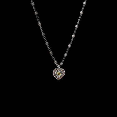 Colgante Enigma de plata Cora verde