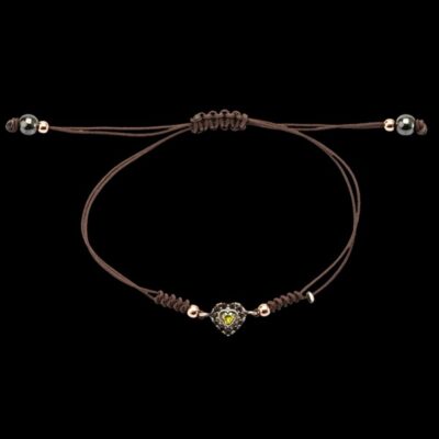 Pulsera Enigma de plata Cora verde