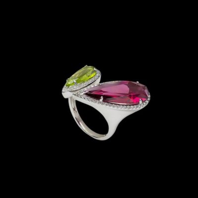 Anillo Baccara de plata y cuarzos Devil