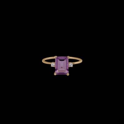 Anillo Petite de oro y amatista Gailairme