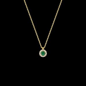 Colgante Petite de oro, diamantes y esmeralda Suet