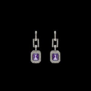Pendientes Gina de plata y cuarzo amatista Paese