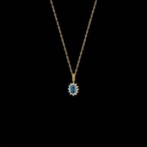 Colgante Petite de oro y topacio London Tarlam