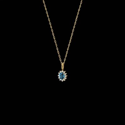 Colgante Petite de oro y topacio London Tarlam