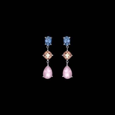 Pendientes Baccara de plata y cuarzos Heaven