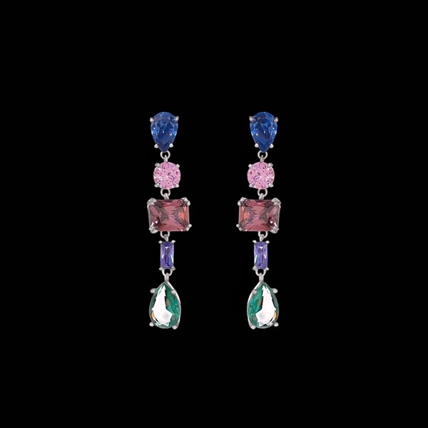 Pendientes Baccara de plata y cuarzos Moonlight