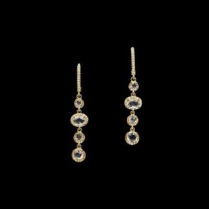 Pendientes Eggo de oro, topacios y diamantes Aaria