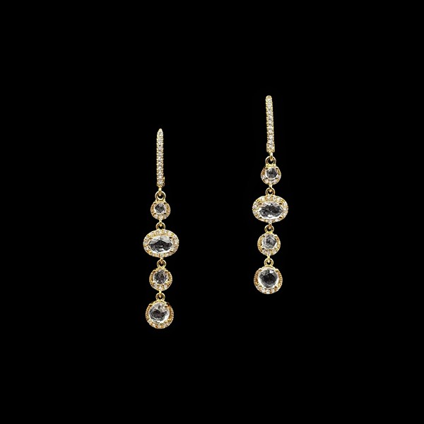 Pendientes Eggo de oro, topacios y diamantes Aaria Pendientes Eggo de oro, topacios y diamantes Aaria