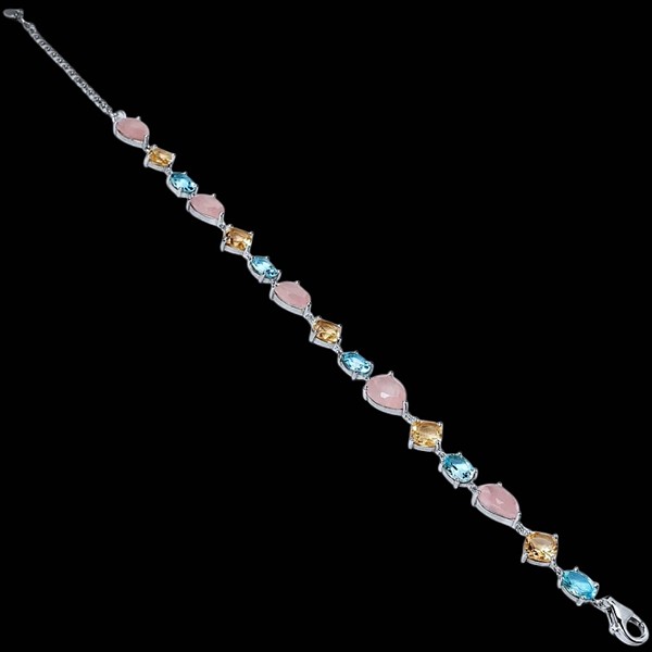 Pulsera Baccara de plata y cuarzos Heaven