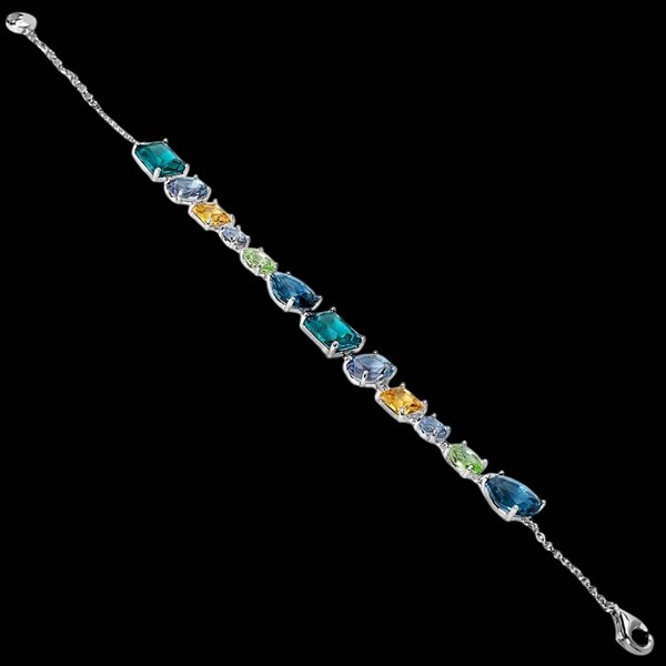 Pulsera Baccara de plata y cuarzos Velour