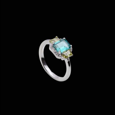 Anillo Baccara de plata y cuarzos Cupid