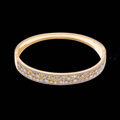 Brazalete Lido de plata dorada Alonzo