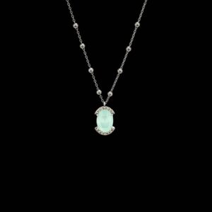 Colgante Enigma de plata y calcedonia Aura