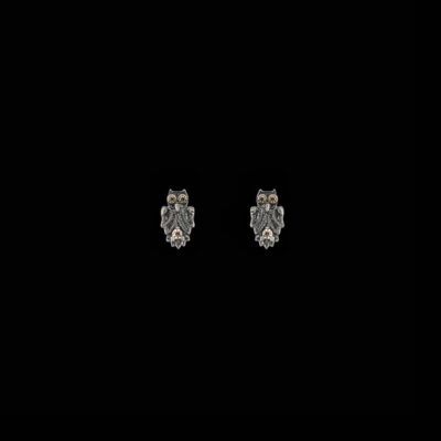 Pendientes Enigma de plata Búho