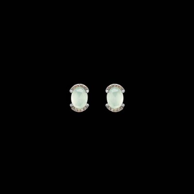 Pendientes Enigma de plata y calcedonia Aura