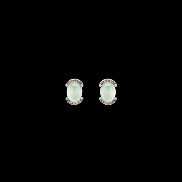 Pendientes Enigma de plata y calcedonia Aura Pendientes Enigma de plata y calcedonia Aura