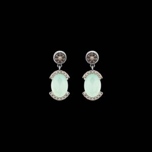 Pendientes Enigma de plata y calcedonia Aurae