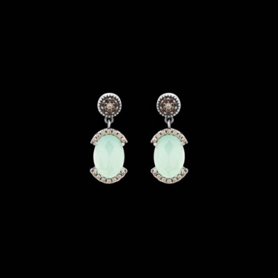 Pendientes Enigma de plata y calcedonia Aurae