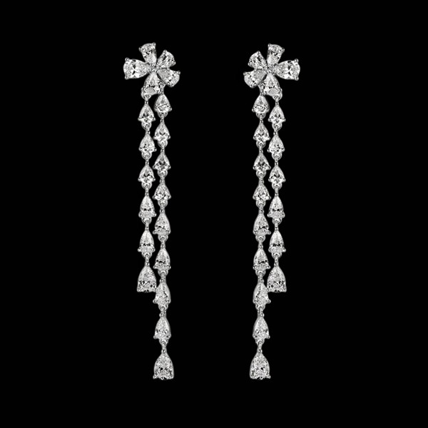 Pendientes Eternity de plata Acqua
