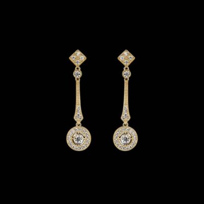Pendientes Lido de plata dorada Lino