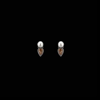 Pendientes Enigma de plata y perla Abismo