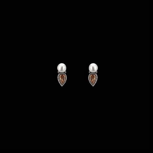 Pendientes Enigma de plata y perla Abismo