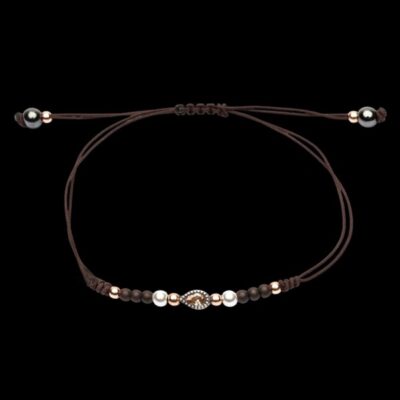 Pulsera Enigma de plata y perla Abismo