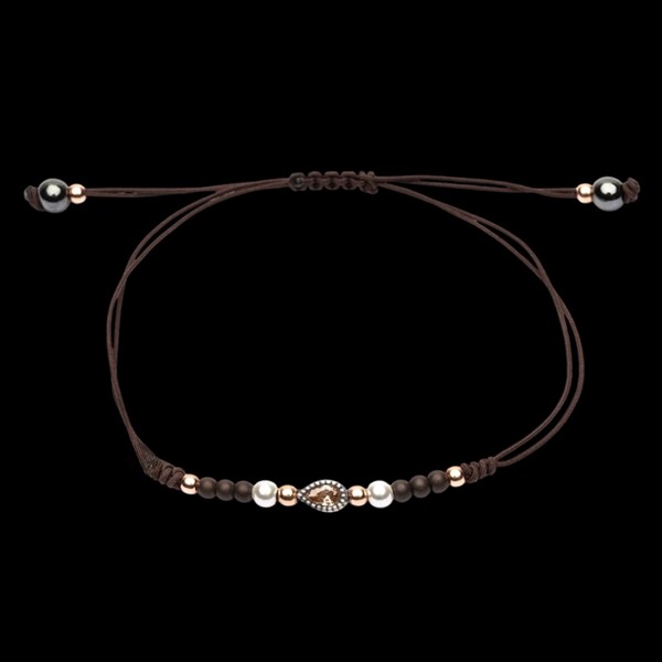 Pulsera Enigma de plata y perla Abismo