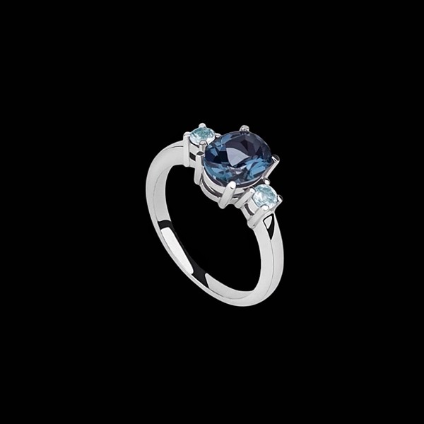 Anillo Gina de plata y topacio London y sky Porto Anillo Gina de plata y topacio London y sky Porto