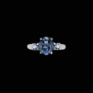 Anillo Gina de plata y topacio London y sky Porto