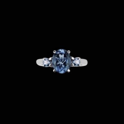 Anillo Gina de plata y topacio London y sky Porto
